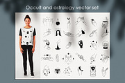 Occult and astrology vector set