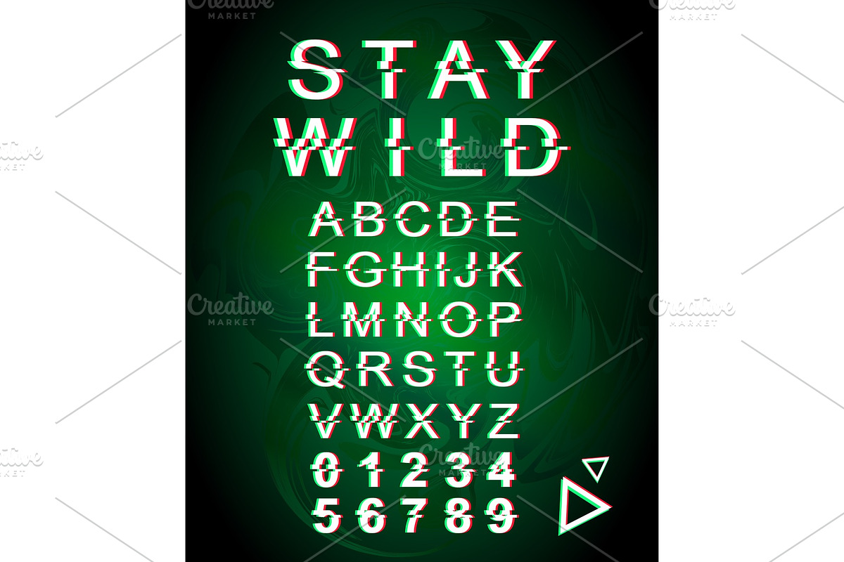 Stay wild glitch font template in Add-Ons - product preview 8