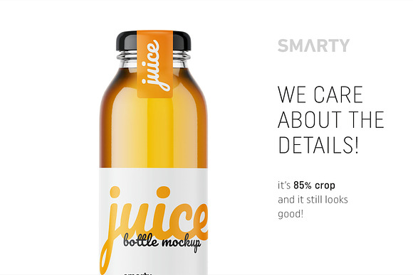 Apple juice bottle mockup in Product Mockups - product preview 3
