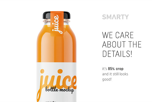 Carrot juice bottle mockup in Product Mockups - product preview 3
