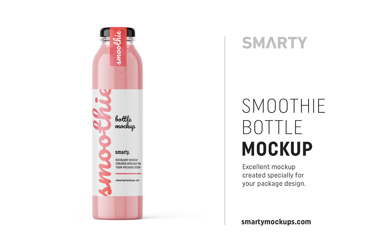 Smoothie bottle mockup in Product Mockups - product preview 8