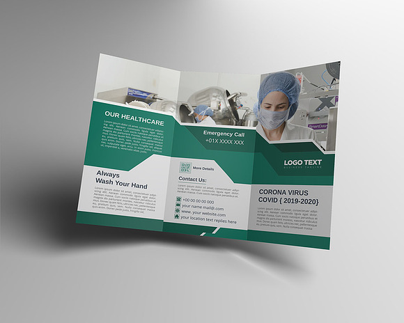 Medical Trifold Brochure Template in Brochure Templates - product preview 1
