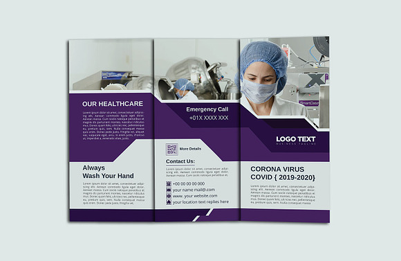 Medical Trifold Brochure Template in Brochure Templates - product preview 3
