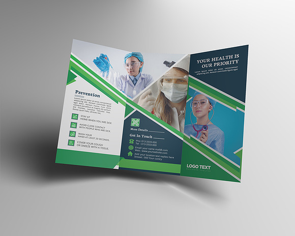 Medical Healthcare Trifold Brochure in Brochure Templates - product preview 1