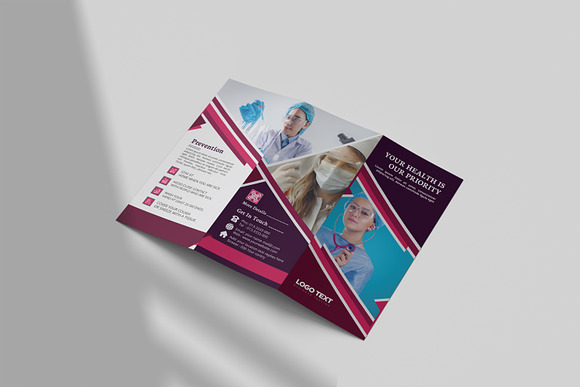 Medical Healthcare Trifold Brochure in Brochure Templates - product preview 3