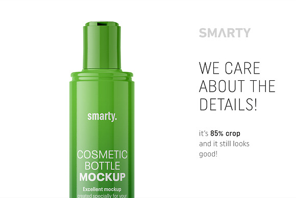 Glossy cosmetic bottle mockup in Product Mockups - product preview 3