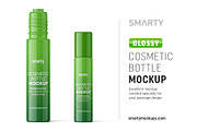 Glossy cosmetic bottle mockup 20ml