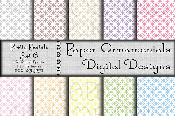 Digital Paper, Pretty Pastels 6