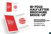 Bi-Fold Half Letter Brochure Mock-up