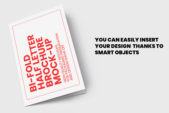Bi-Fold Half Letter Brochure Mock-up in Product Mockups - product preview 3