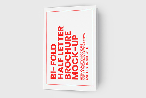 Bi-Fold Half Letter Brochure Mock-up in Product Mockups - product preview 6