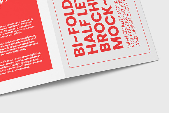 Bi-Fold Half Letter Brochure Mock-up in Product Mockups - product preview 8