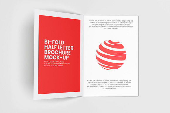 Bi-Fold Half Letter Brochure Mock-up in Product Mockups - product preview 10