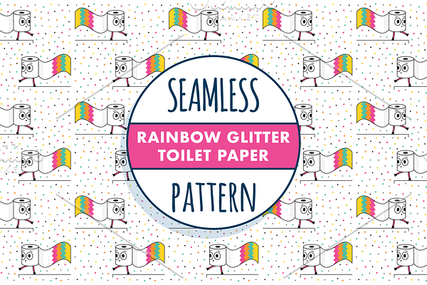 Seamless Rainbow ToiletPaper Pattern
