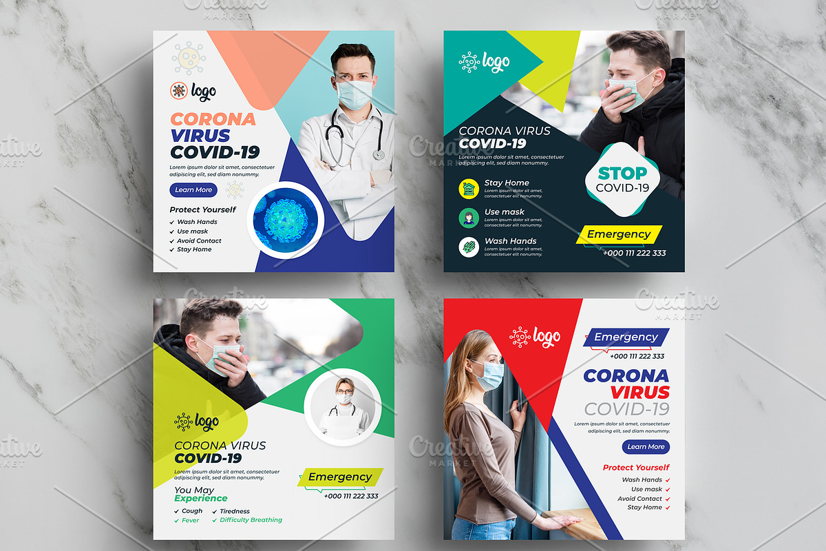 Corona Virus Social Media Template in Instagram Templates - product preview 8