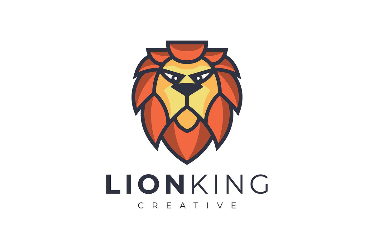 lion head mascot logo in Logo Templates - product preview 8