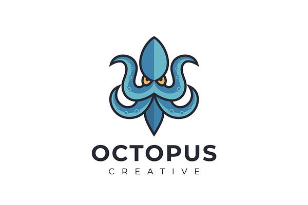 unique octopus mascot logo