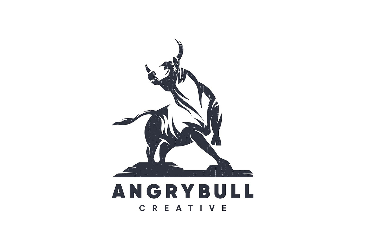 amazing retro bull logo in Logo Templates - product preview 8