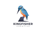 amazing geometric kingfisher logo