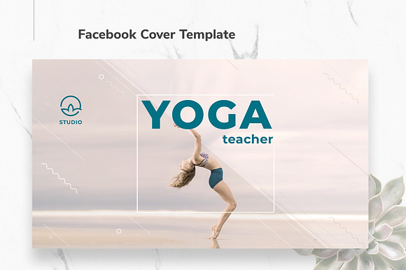 Yoga Instructor Facebook Materials in Facebook Templates - product preview 2