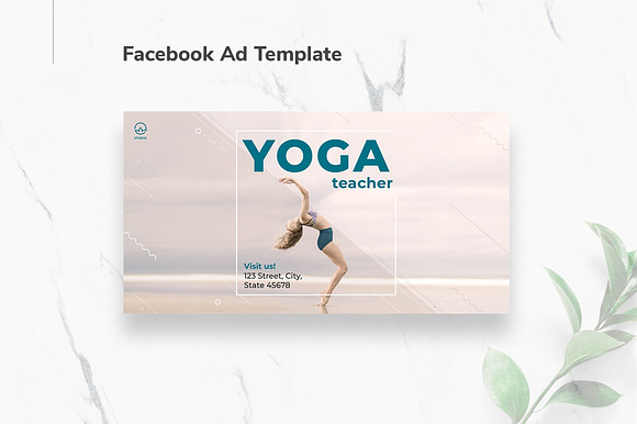 Yoga Instructor Facebook Materials in Facebook Templates - product preview 3