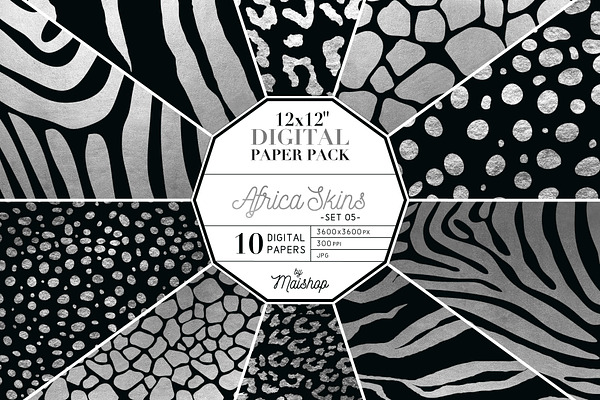 Digital Paper Africa Skins Set 05