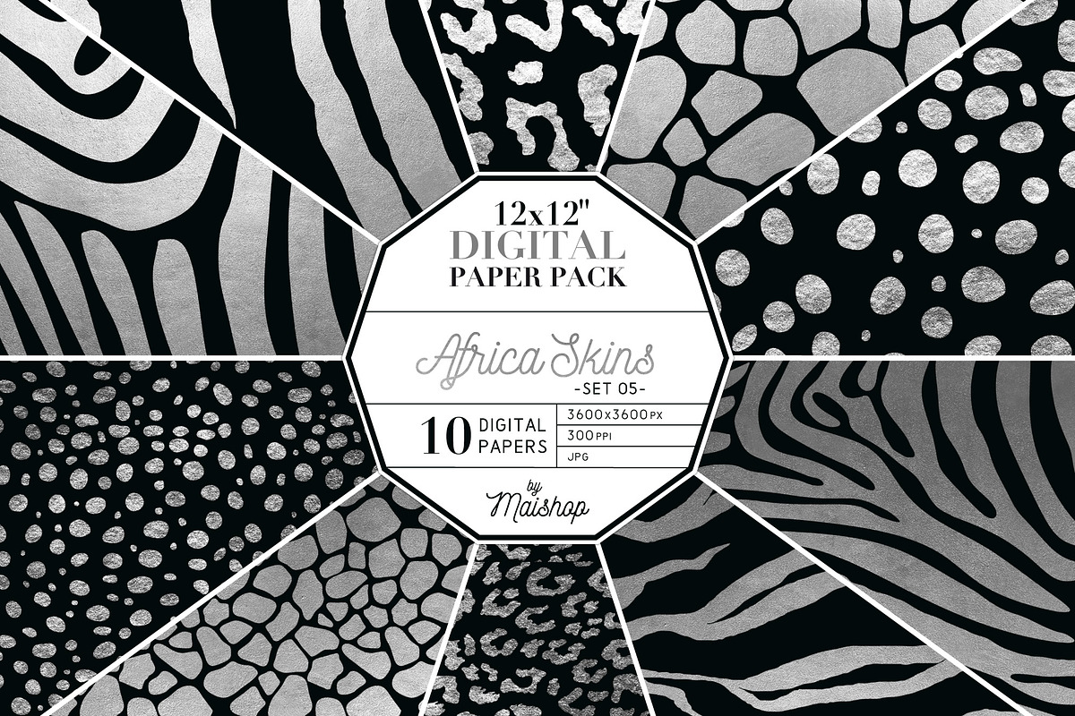 Digital Paper Africa Skins Set 05 in Patterns - product preview 8