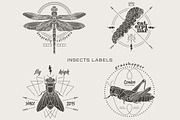 Vintage insect labels
