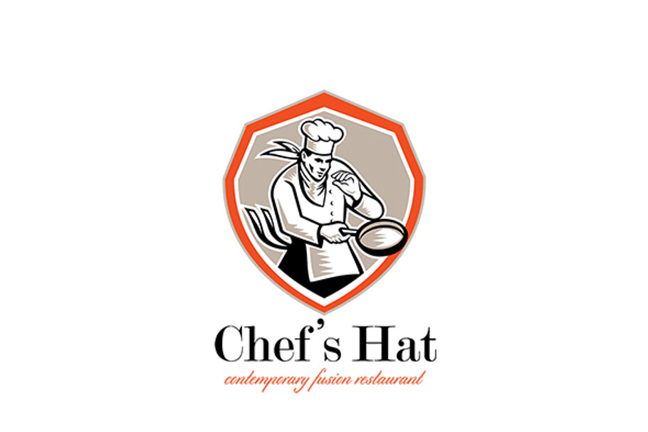 Chef Hat Contemporary Fusion Restaur in Logo Templates - product preview 8