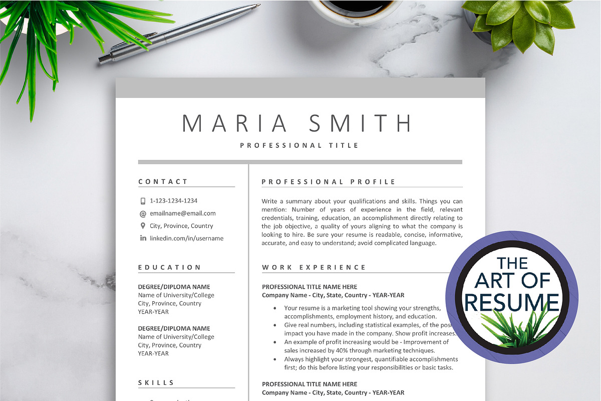 Resume Template & Free Cover Letter in Resume Templates - product preview 8