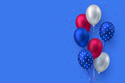 Glossy balloons in colors of