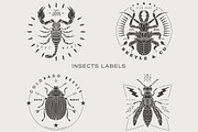 Vintage insect labels