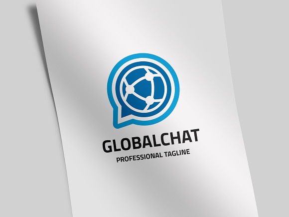 Global Chat Logo in Logo Templates - product preview 1
