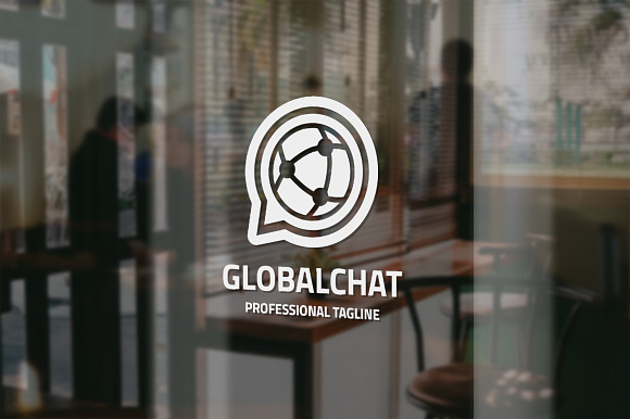 Global Chat Logo in Logo Templates - product preview 3