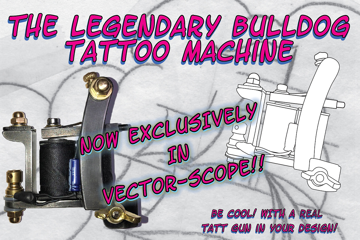 Traditional Tattoo Machine Vector in Illustrations - product preview 8