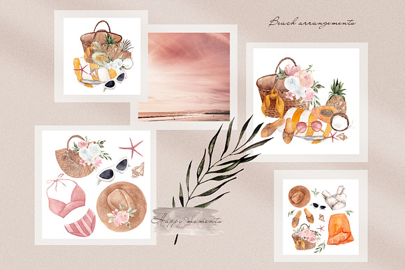 Summer mood. Aesthetic collection in Illustrations - product preview 11