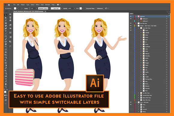 Business Woman | Vector Bundle in Illustrations - product preview 5