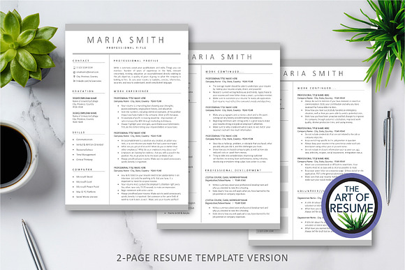 Resume Template & Free Cover Letter in Resume Templates - product preview 3