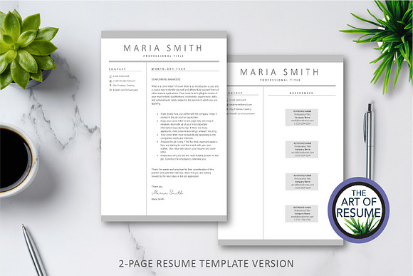 Resume Template & Free Cover Letter in Resume Templates - product preview 4