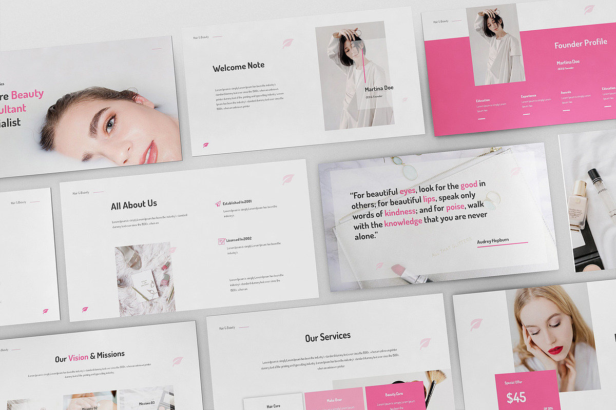 Makeup Artist Powerpoint Template in PowerPoint Templates - product preview 8