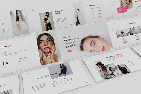 Makeup Artist Powerpoint Template in PowerPoint Templates - product preview 1