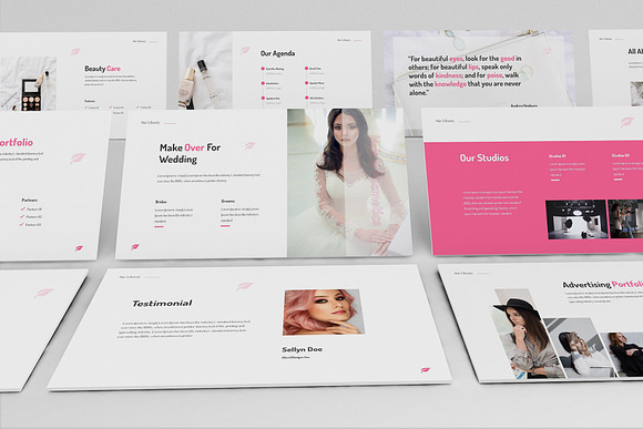 Makeup Artist Powerpoint Template in PowerPoint Templates - product preview 2