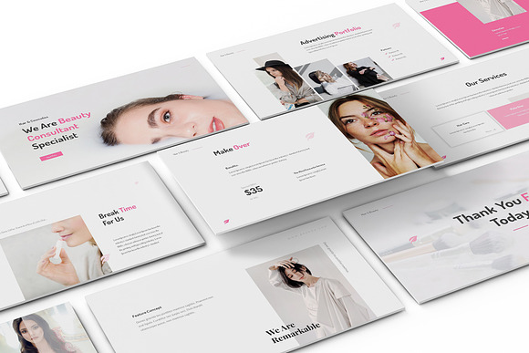 Makeup Artist Powerpoint Template in PowerPoint Templates - product preview 3
