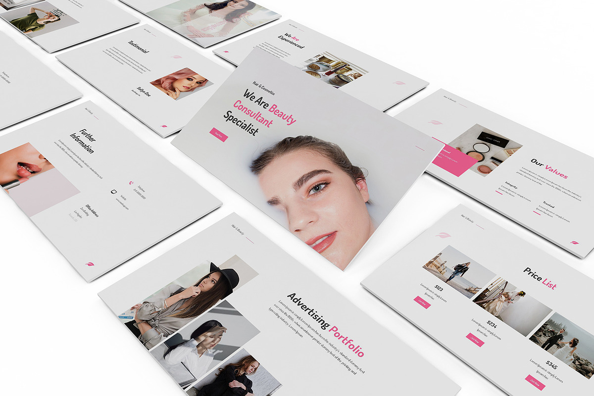 Makeup Artist Keynote Template in Keynote Templates - product preview 8