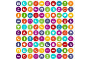 100 stylist icons set color