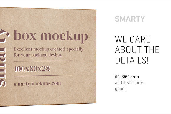Box mockup 100x80x28 in Product Mockups - product preview 3