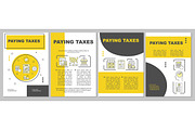 Paying taxes brochure template