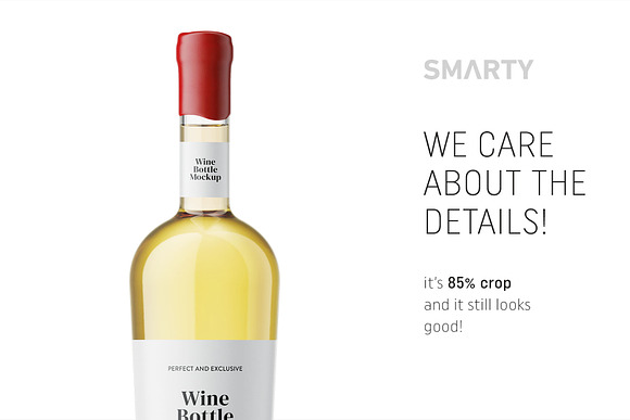 White wine bottle mockup in Product Mockups - product preview 3