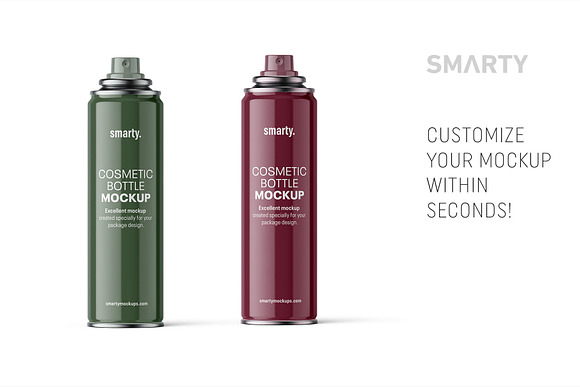 Glossy cosmetic bottle mockup 150ml in Product Mockups - product preview 2