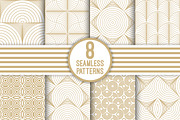Set of art deco seamless patterns